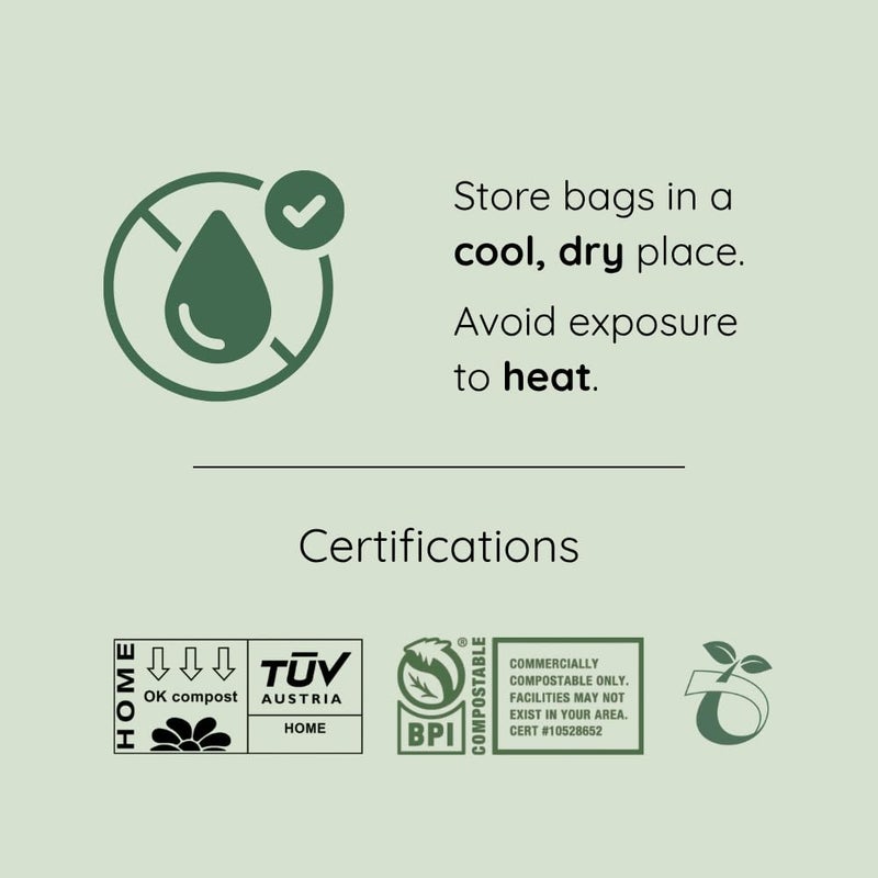 Primode Compost Bags, Compostable Trash Bags 3 Gallon Compostable Bags Small Compost Bags for Countertop bin Extra Thick 0.71 Mil. ASTM D6400 Certified By BPI and TÃœV AUSTRIA (3 Gallon, 100 Units) - Image 5